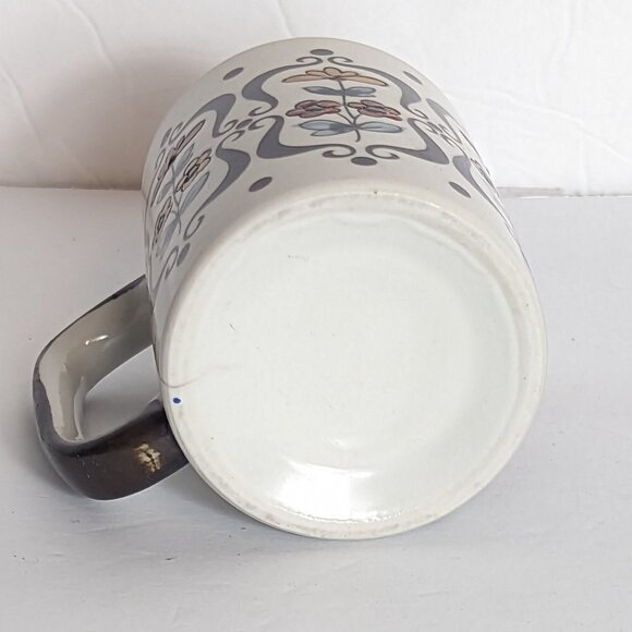 Vintage Folk Art Ceramic Mug Mid Century Floral Scandinavian Cottagecore - Picture 4 of 6